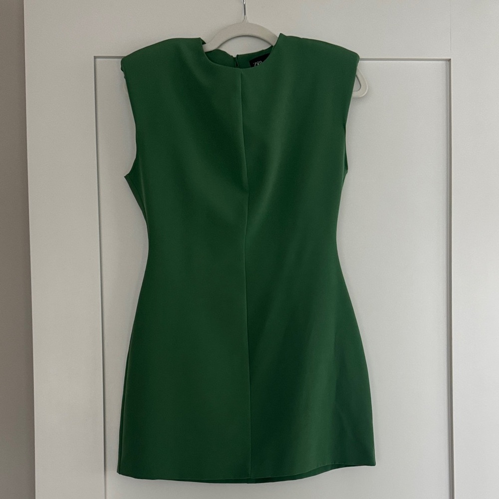 Zara Green Sleeveless Mini Dress Size M